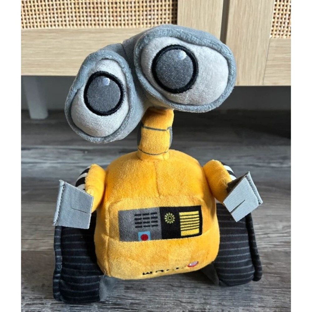 Disney Pixar WALL-E Plush Yellow Robot Disney Parks 8” Stuffed Toy